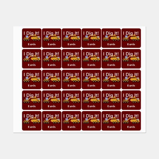 I Didy It Design - Kleines quadratisches Bekleidun Etiketten (Blatt)