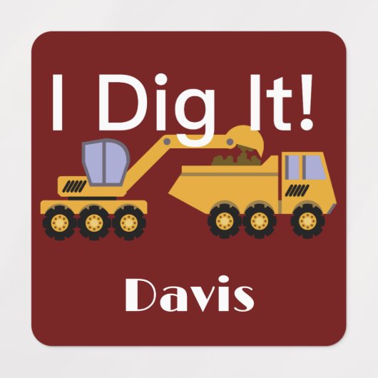 I Didy It Design - Kleines quadratisches Bekleidun Etiketten (Design 2)