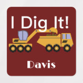 I Didy It Design - Kleines quadratisches Bekleidun Etiketten (Design 1)