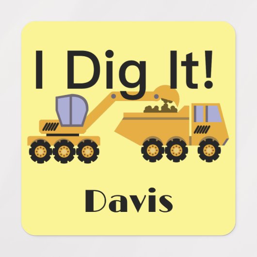 I Didy It Design - Kleines quadratisches Bekleidun Etiketten (Design 1)