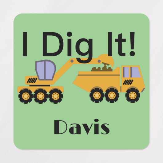 I Didy It Design - Kleines quadratisches Bekleidun Etiketten (Design 2)