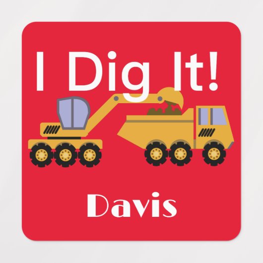 I Didy It Design - Kleines quadratisches Bekleidun Etiketten (Design 1)