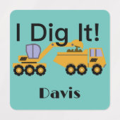 I Didy It Design - Kleines quadratisches Bekleidun Etiketten (Design 2)