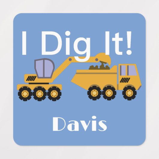 I Didy It Design - Kleines quadratisches Bekleidun Etiketten (Design 2)