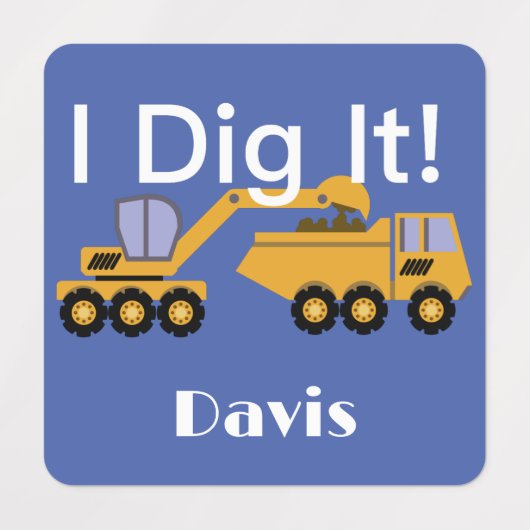 I Didy It Design - Kleines quadratisches Bekleidun Etiketten (Design 2)