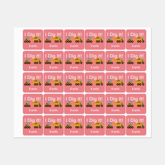 I Didy It Design - Kleines quadratisches Bekleidun Etiketten (Blatt)