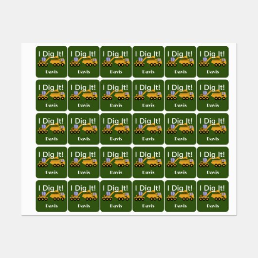 I Didy It Design - Kleines quadratisches Bekleidun Etiketten (Blatt)