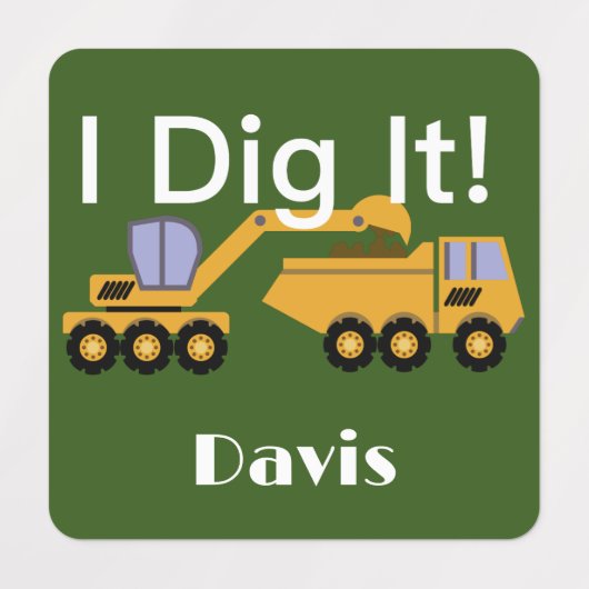 I Didy It Design - Kleines quadratisches Bekleidun Etiketten (Design 2)