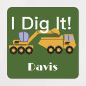 I Didy It Design - Kleines quadratisches Bekleidun Etiketten (Design 1)