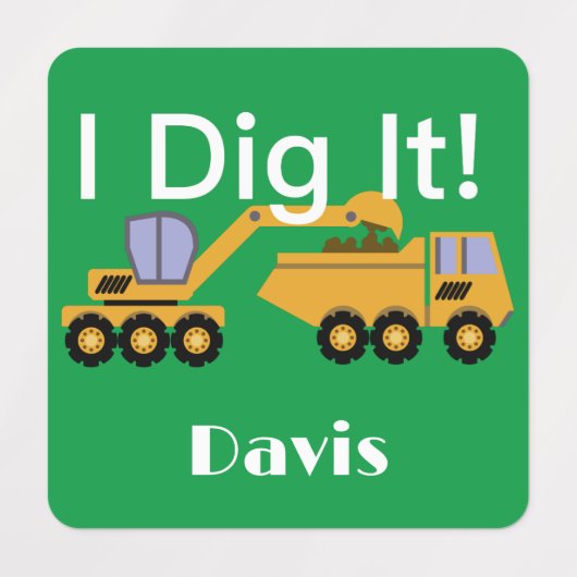 I Didy It Design - Kleines quadratisches Bekleidun Etiketten (Design 2)