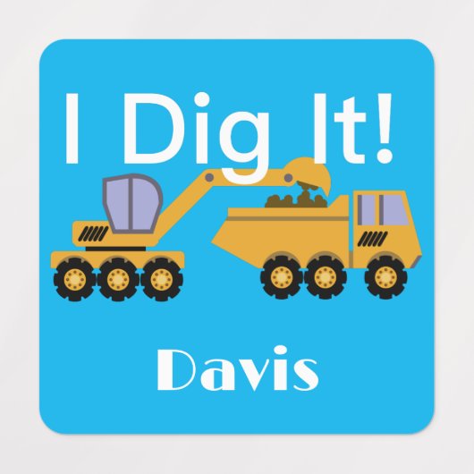 I Didy It Design - Kleines quadratisches Bekleidun Etiketten (Design 2)