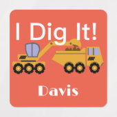 I Didy It Design - Kleines quadratisches Bekleidun Etiketten (Design 2)