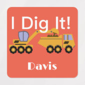 I Didy It Design - Kleines quadratisches Bekleidun Etiketten (Design 1)