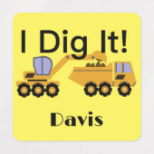 I Didy It Design - Kleines quadratisches Bekleidun Etiketten (Design 2)