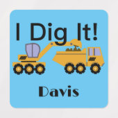 I Didy It Design - Kleines quadratisches Bekleidun Etiketten (Design 2)