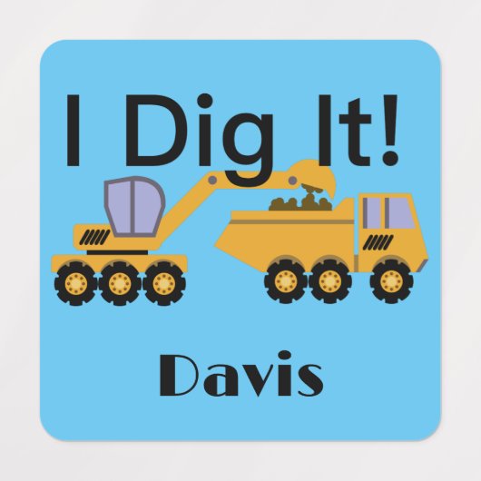 I Didy It Design - Kleines quadratisches Bekleidun Etiketten (Design 2)