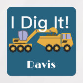 I Didy It Design - Kleines quadratisches Bekleidun Etiketten (Design 1)