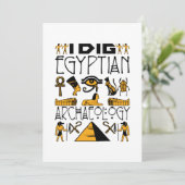 I Dig Ägyptisch Archäologie Ancient Ägypten Lover Einladung (Stehend Vorderseite)