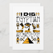 I Dig Ägyptisch Archäologie Ancient Ägypten Lover Einladung (Vorne/Hinten)