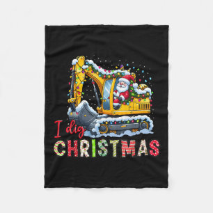 I Dig Christmas Backcute Ss Niedlich Ss Loader San Fleecedecke