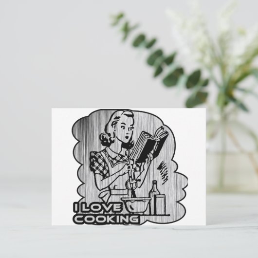 I Dig Cooking Garnish Postkarte (Stehend Vorderseite)