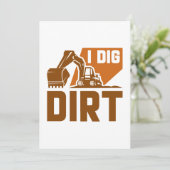 I Dig Dirt Dankeskarte (Stehend Vorderseite)