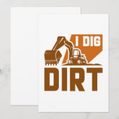 I Dig Dirt Dankeskarte (Vorne/Hinten)