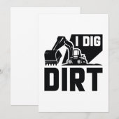 I Dig Dirt Dankeskarte (Vorne/Hinten)