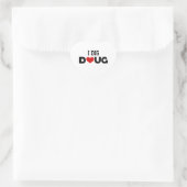 I Dig Doug Herz-Aufkleber (Tasche)