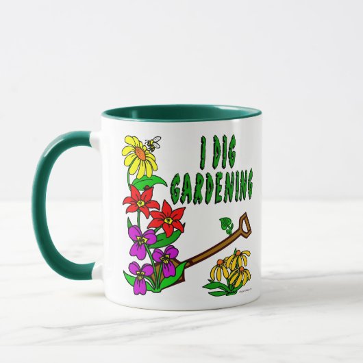 I Dig Garening Gardener Slogan Tasse (Links)