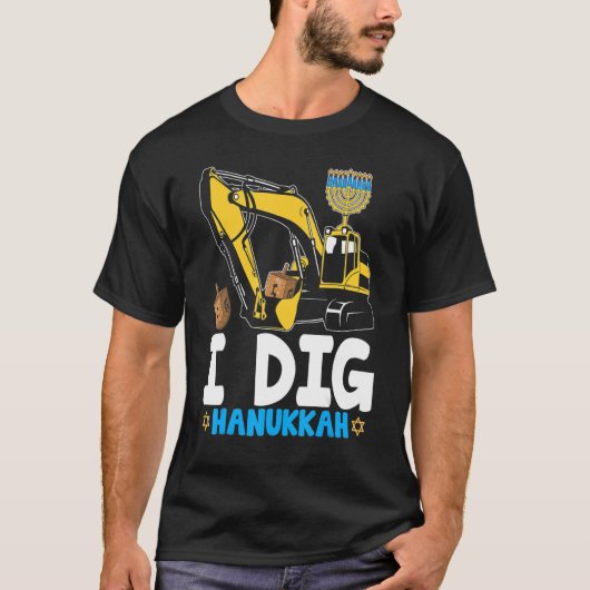 I Dig Hanukkah Grabungsbau Kinder Jungs Ch T-Shirt (Vorderseite)