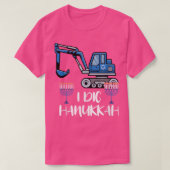 I Dig Hanukkah Grabungsbaumaschine Liebe T-Shirt (Design vorne)