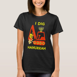 I Dig Hanukkah Krane Bau Kids Chanukah Pa T-Shirt