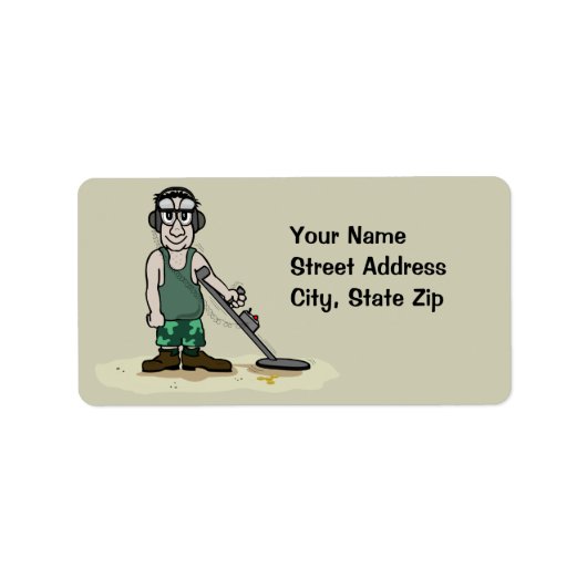 I Dig Hintern Metal Detection Typ Treasure Hunter Adressaufkleber (Vorne)