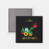I Dig Juneteenth Fists Tractor Fun Kleinkind Boys Magnet (Vorderseite/Rückseite)