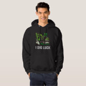 I Dig Luck Excavator St Patrick's Day Irish Hoodie (Vorne ganz)