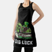 I Dig Luck Excavator St Patrick's Day Irish Schürze (InSitu)