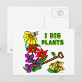 I Dig Pflanze Gardener Sprichwort Postkarte (Vorne/Hinten)