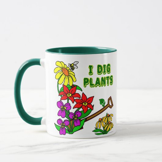 I Dig Pflanze Gardener Sprichwort Tasse (Links)