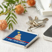 I Dig Pickleball Golden Retriever Keychain Schlüsselanhänger (Seite)