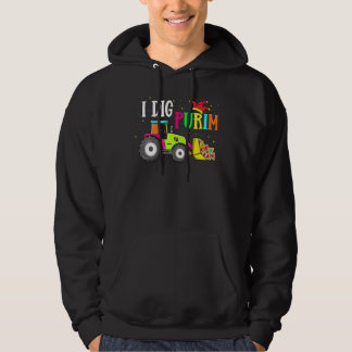 I Dig Purim Hamantaschen Tractor Jüdische Kleinkin Hoodie