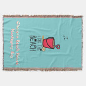 I Dig the Beach Custom Beach Throw Decke (Vorderseite)
