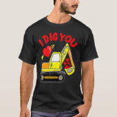 I Dig You Construction Truck Valentines Day Toddle T-Shirt (Vorderseite)