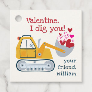 I Dig You Digger Valentine Gefallen Tags Geschenkanhänger