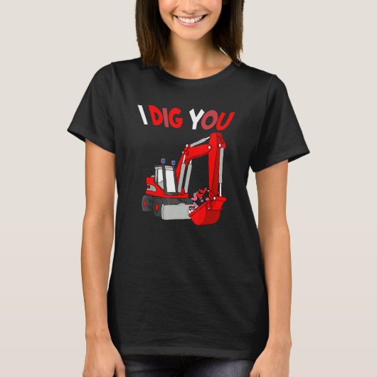 I Dig You Happy Valentines Day Liebe Herz Kleinkin T-Shirt (Vorderseite)