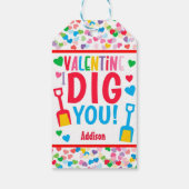 I Dig You Shovel Valentine School Geschenk Classic Geschenkanhänger (Rückseite)