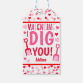 I Dig You Shovel Valentine School Geschenk Classic Geschenkanhänger (Rückseite)