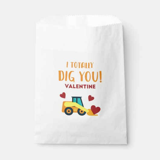 I Dig You - Valentine Construction Fvor Bag Geschenktütchen (Vorderseite)