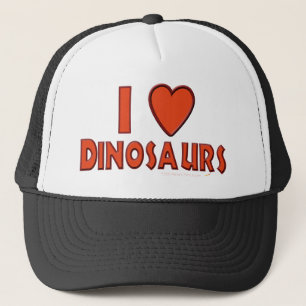 I Dinosaurier-Dinosaurier-Liebhaber-Rot der Truckerkappe