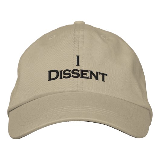 I Dissent Bestickte Baseballkappe (Vorderseite)